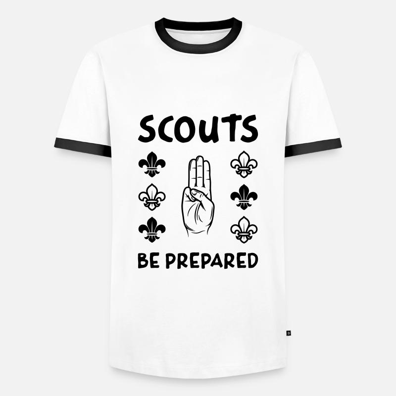Scouts Always Ready! - Men's Ringer Shirt - white/black