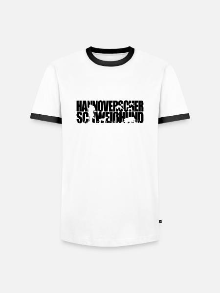 HANNOVERSCHER SCHWEIßHUND Jagdhund - Männer Kontrast-T-Shirt - Weiß/Schwarz