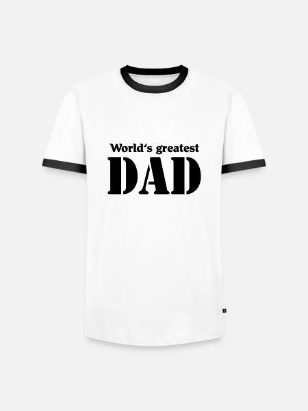 World's greatest Dad - Männer Kontrast-T-Shirt - Weiß/Schwarz