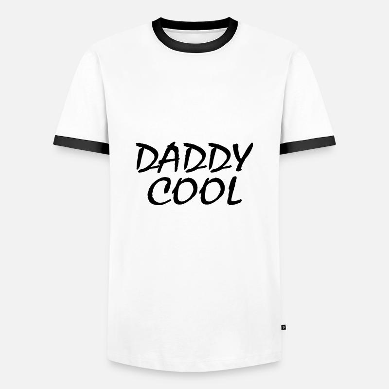 Daddy cool - Men's Ringer Shirt - white/black