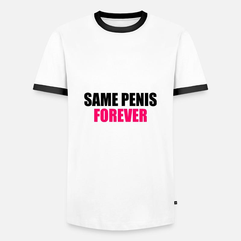 Same penis forever - Men's Ringer Shirt - white/black