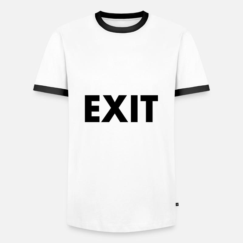 Exit - Men's Ringer Shirt - white/black