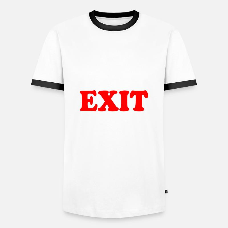 Exit - Men's Ringer Shirt - white/black
