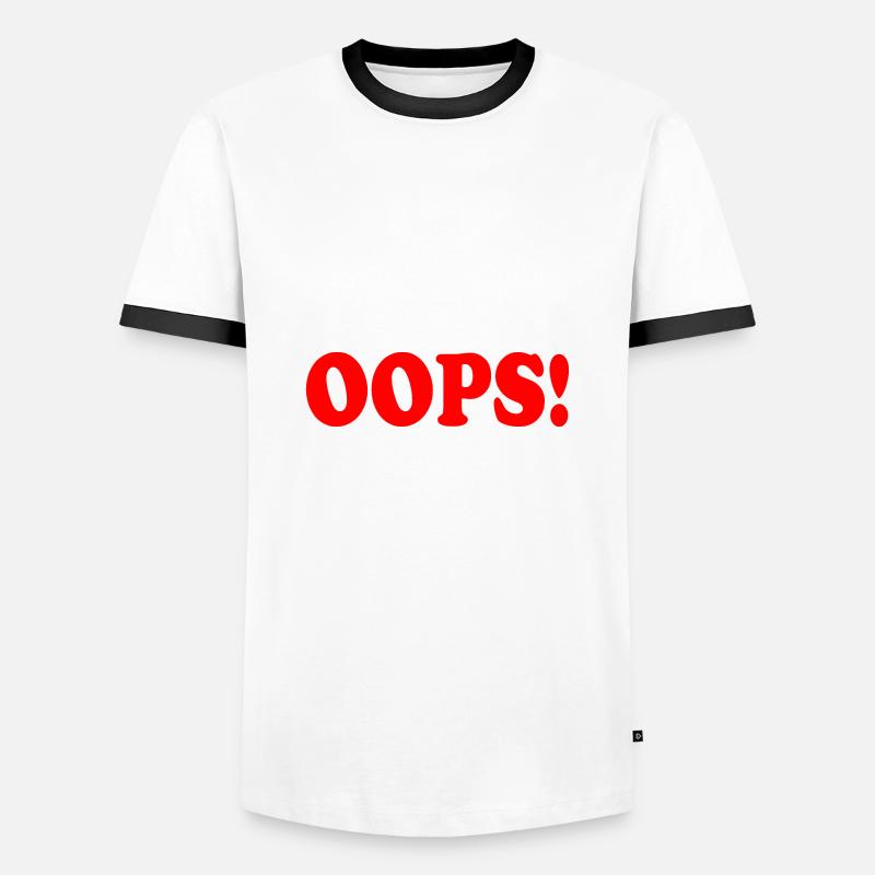 Oops - Men's Ringer Shirt - white/black