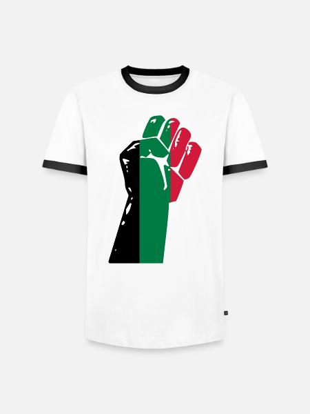 Palestine - Men's Ringer Shirt - white/black