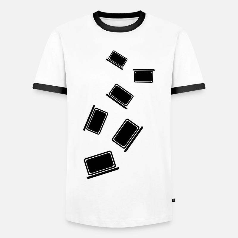 Laptop Pc Office - Men's Ringer Shirt - white/black