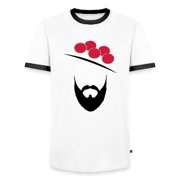 Schwarzwaldkerle ohne Schriftzug - Männer Kontrast-T-Shirt - Weiß/Schwarz - Vorne - AI Model Female 172 light (172cm) & AI Model Male 178 dark (178cm)