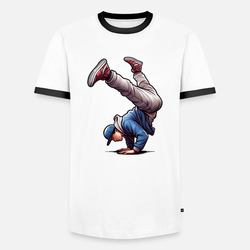 Breakdance Dance Style - Men's Ringer Shirt - white/black