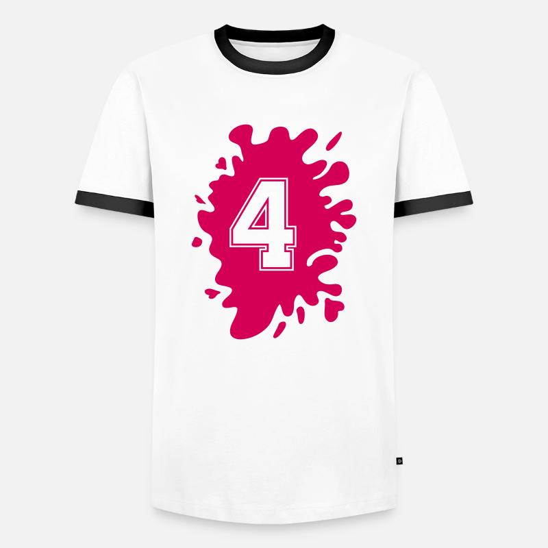 Blobs 4 - Men's Ringer Shirt - white/black