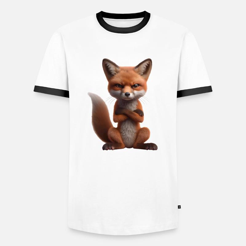 Fox grim 2 - Men's Ringer Shirt - white/black
