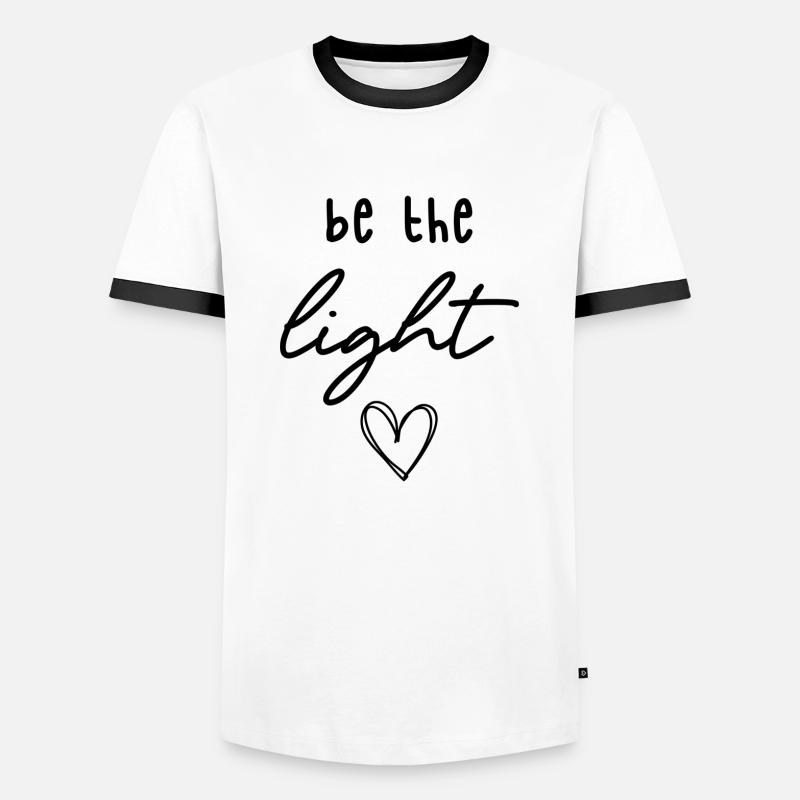 be the light - Men's Ringer Shirt - white/black