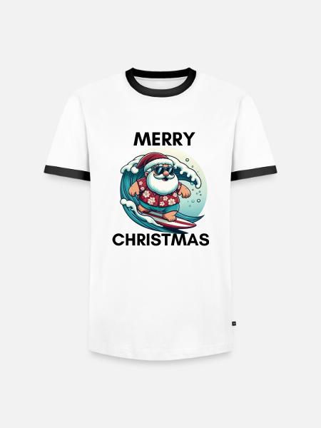 Merry Christmas - Männer Kontrast-T-Shirt - Weiß/Schwarz