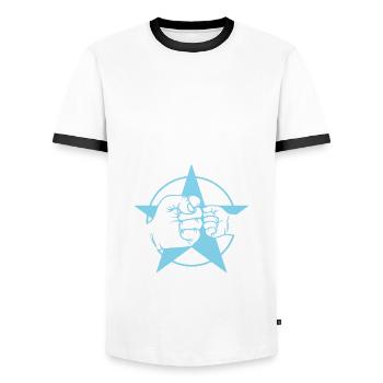 Lieblings Onkel Onkels Best Uncle Lieblingsonkel - Männer Kontrast-T-Shirt - Weiß/Schwarz - Vorne - AI Model Female 172 light (172cm) & AI Model Male 178 dark (178cm)