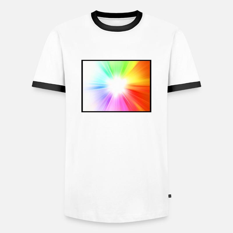 Rainbow points - Men's Ringer Shirt - white/black