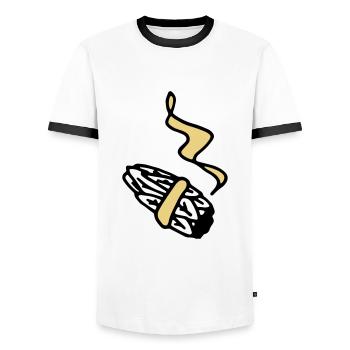 Incense Incense Ritual Cleansing Shaman - Men's Ringer Shirt - white/black - Front - AI Model Female 172 light (172cm) & AI Model Male 178 dark (178cm)
