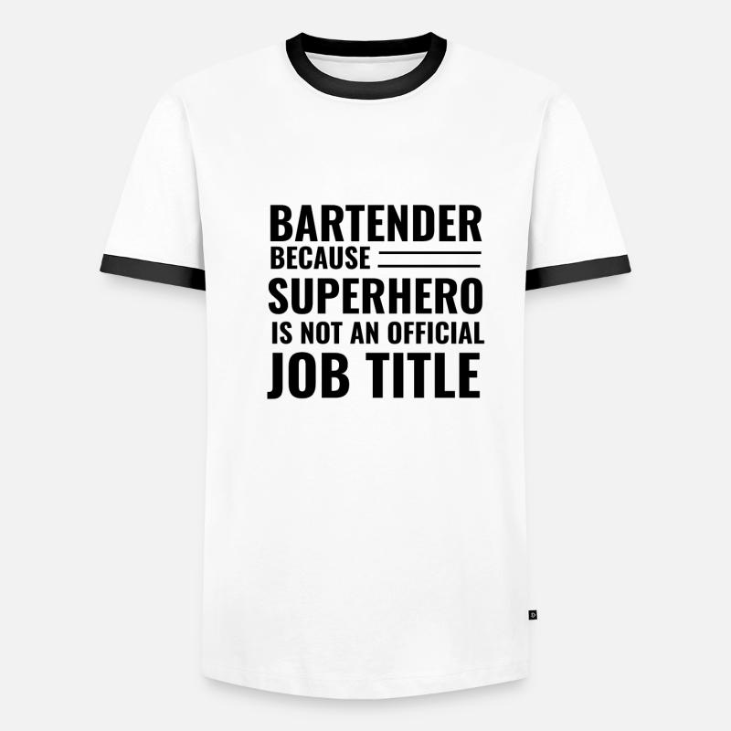 Bartender - Men's Ringer Shirt - white/black
