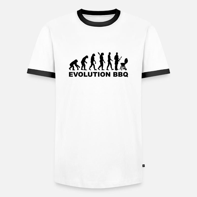 Evolution BBQ - T-shirt contrasté Homme - blanc/noir