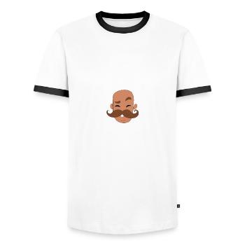 i had hair kid ago Funny Dad Bald Head - T-shirt contrasté Homme - blanc/noir - Devant - AI Model Female 172 light (172cm) & AI Model Male 178 dark (178cm)