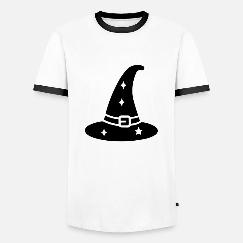 Magischer Hut - Männer Kontrast-T-Shirt - Weiß/Schwarz