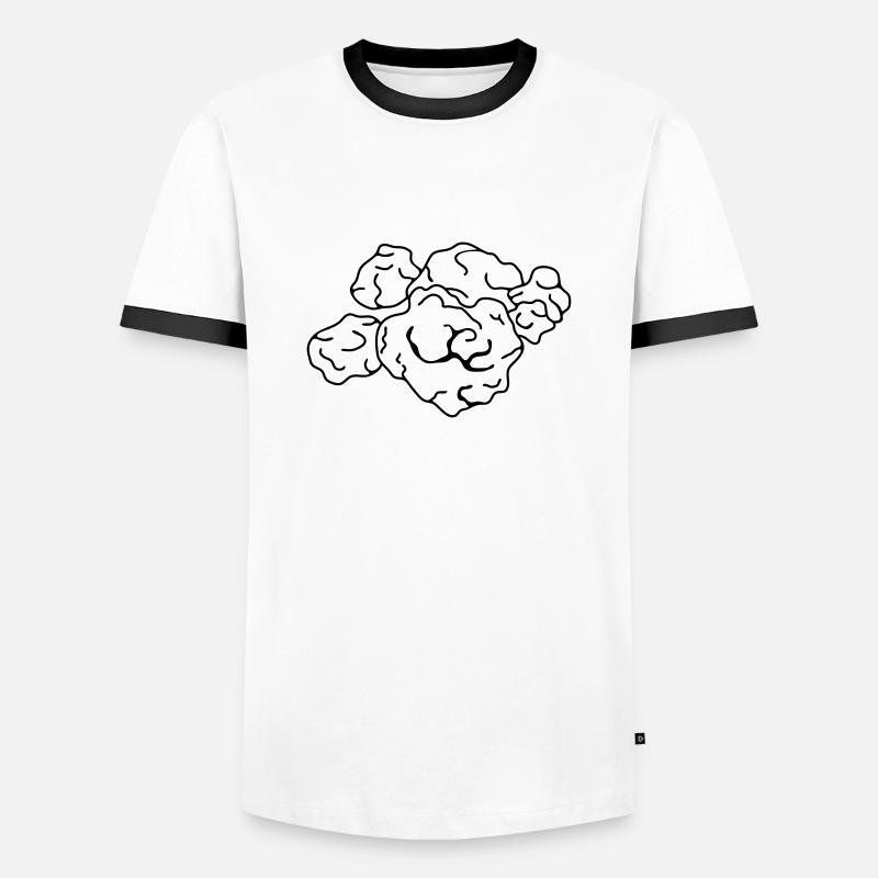 Trüffel - Männer Kontrast-T-Shirt - Weiß/Schwarz