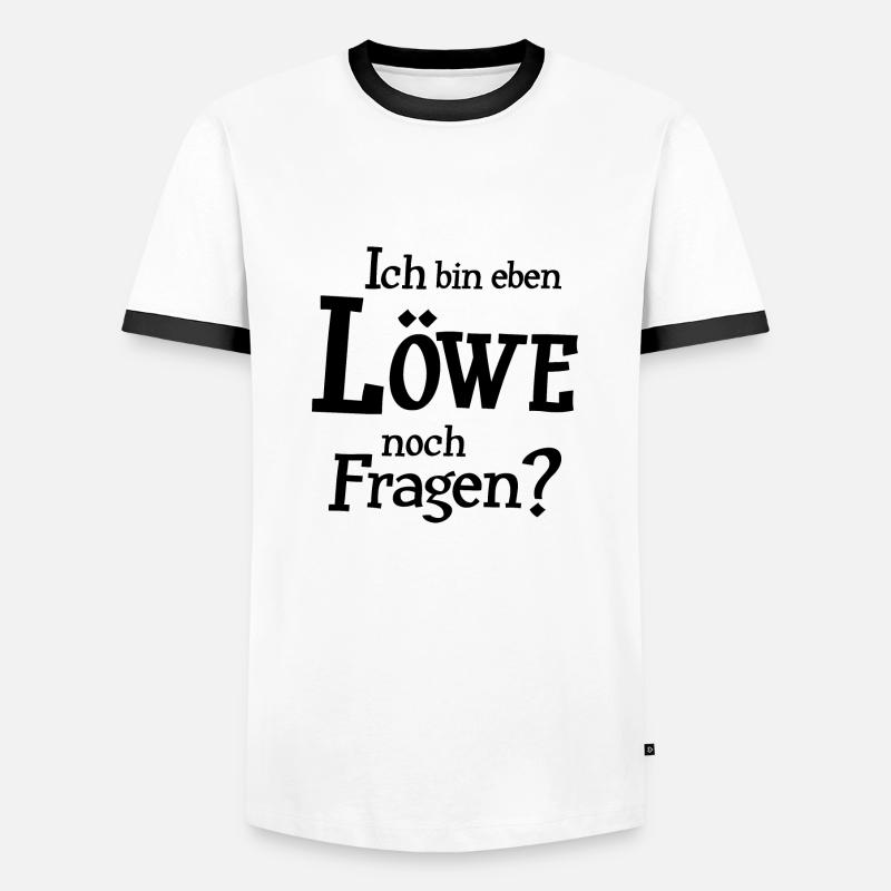 Sternzeichen Löwe - Männer Kontrast-T-Shirt - Weiß/Schwarz