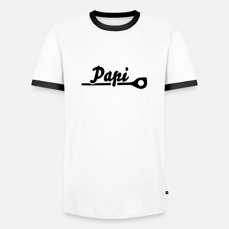 Papi - Men's Ringer Shirt - white/black
