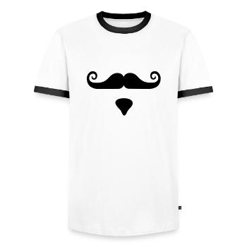 Bart - Männer Kontrast-T-Shirt - Weiß/Schwarz - Vorne - AI Model Female 172 light (172cm) & AI Model Male 178 dark (178cm)