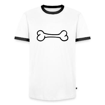 Bone - Men's Ringer Shirt - white/black - Front - AI Model Female 172 light (172cm) & AI Model Male 178 dark (178cm)