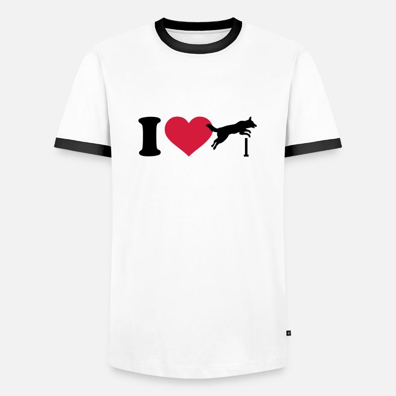 Agility - Männer Kontrast-T-Shirt - Weiß/Schwarz