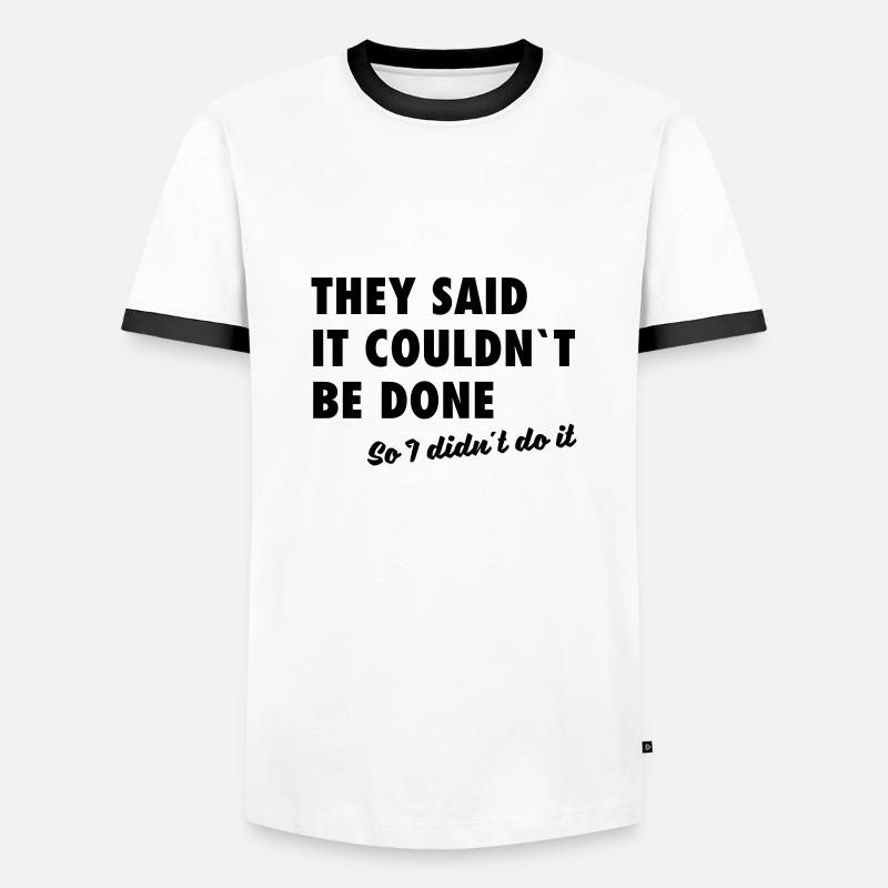 I didn´t do it - Männer Kontrast-T-Shirt - Weiß/Schwarz