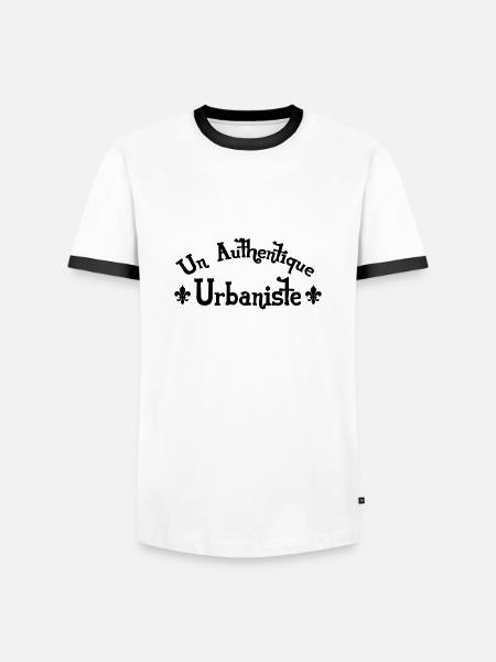 Urbaniste / Architecte / Architecture / Urbanisme - T-shirt contrasté Homme - blanc/noir