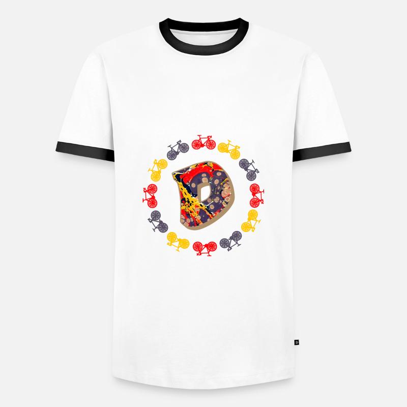 Bicycle E 202 D - Men's Ringer Shirt - white/black
