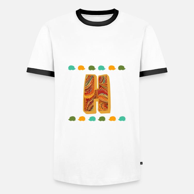 igel e 22 h - Männer Kontrast-T-Shirt - Weiß/Schwarz