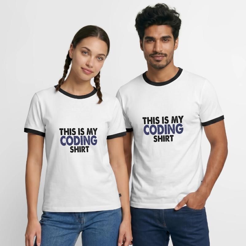 Coding Nerd Computer programmieren Männer Kontrast-T-Shirt