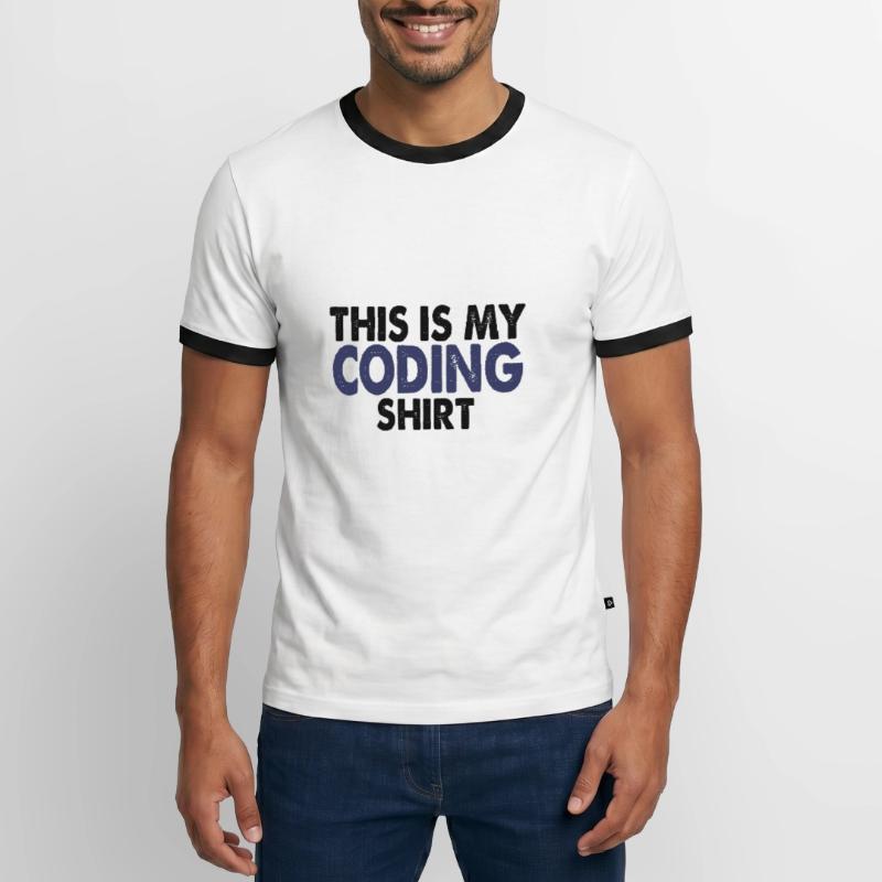Coding Nerd Computer programmieren Männer Kontrast-T-Shirt