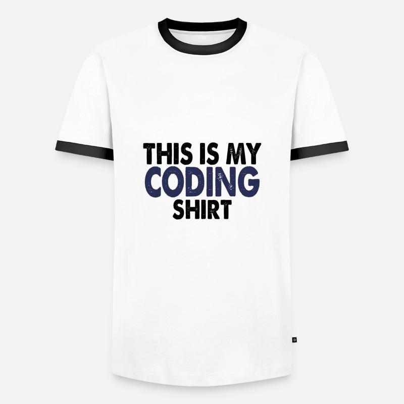 Coding Nerd Computer programmieren - Männer Kontrast-T-Shirt - Weiß/Schwarz