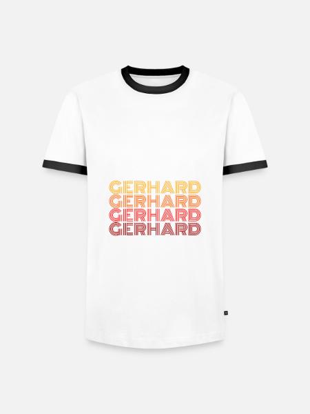 Gerhard - T-shirt contrasté Homme - blanc/noir