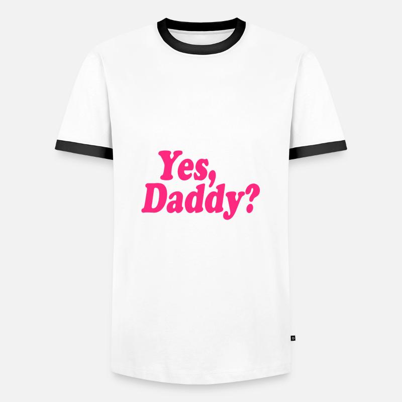 Yes daddy - Men's Ringer Shirt - white/black