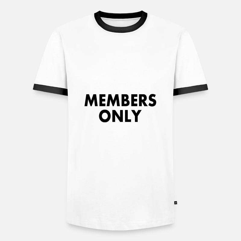 Members only - Men's Ringer Shirt - white/black