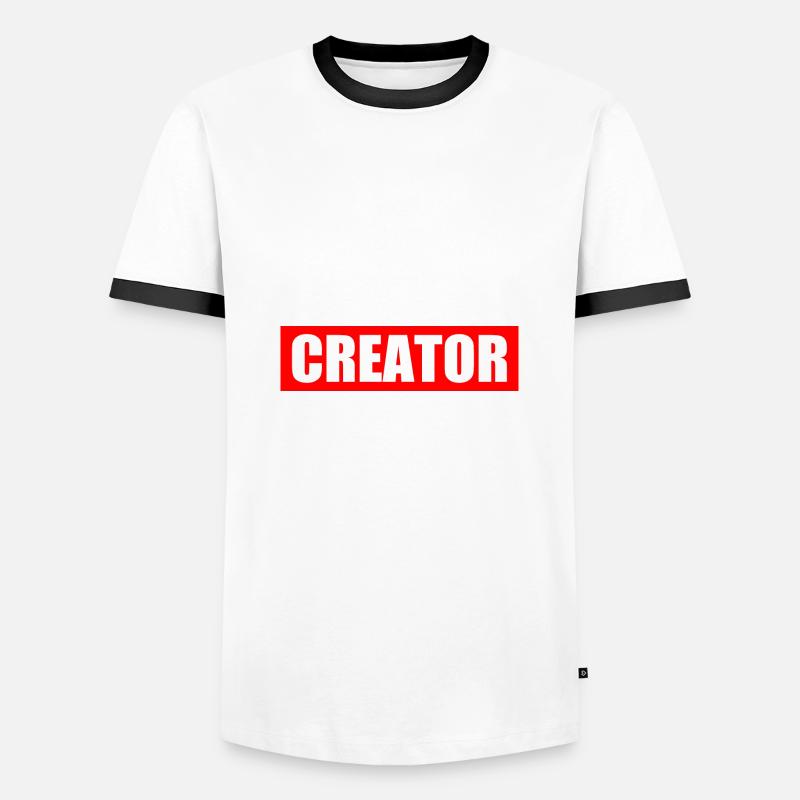 Creator - Men's Ringer Shirt - white/black