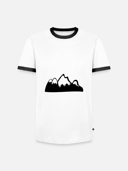 Mountains Mountain Mountains 07 - Men's Ringer Shirt - white/black