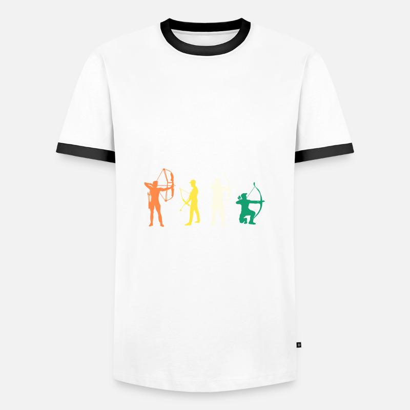 Archer Evolution Archery - Men's Ringer Shirt - white/black