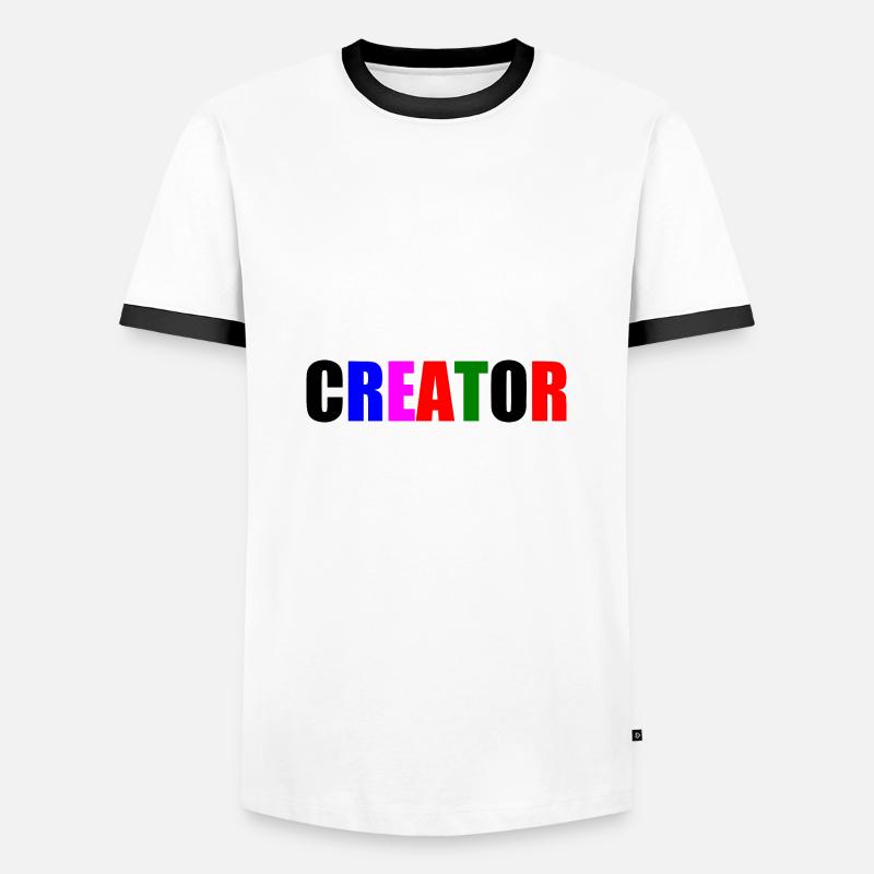 Creator - Männer Kontrast-T-Shirt - Weiß/Schwarz