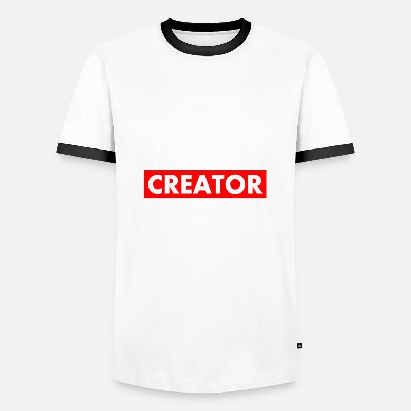 Creator - Men's Ringer Shirt - white/black