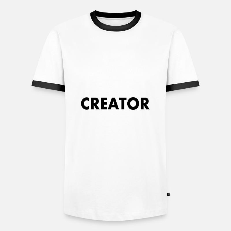 Creator - Men's Ringer Shirt - white/black