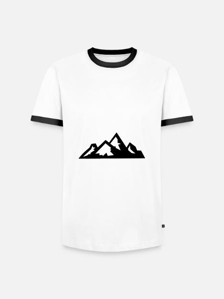 Mountains Mountain Mountains 08 - Men's Ringer Shirt - white/black
