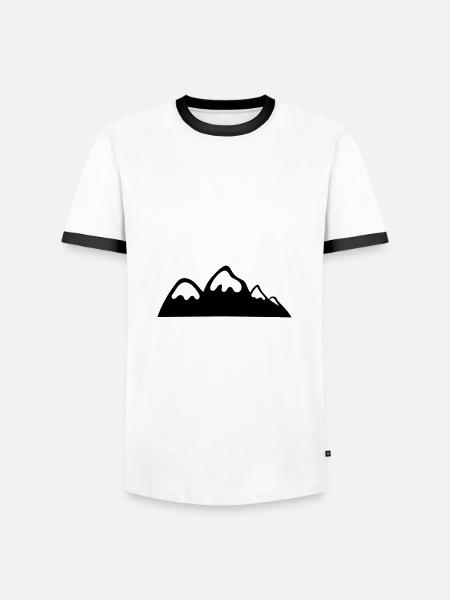 Mountains Mountain Mountains 10 - Men's Ringer Shirt - white/black