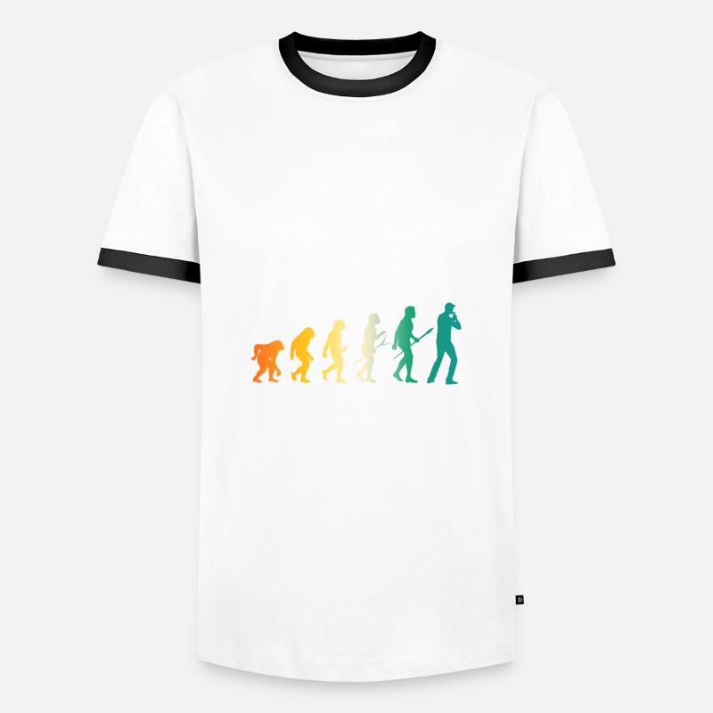 Harmonica Evolution Harmonica - T-shirt contrasté Homme - blanc/noir