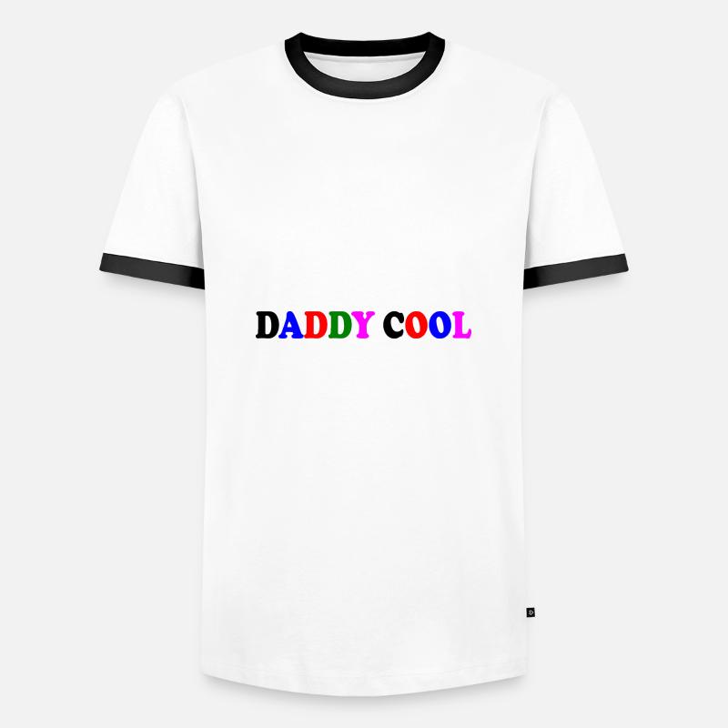 Daddy cool - Männer Kontrast-T-Shirt - Weiß/Schwarz