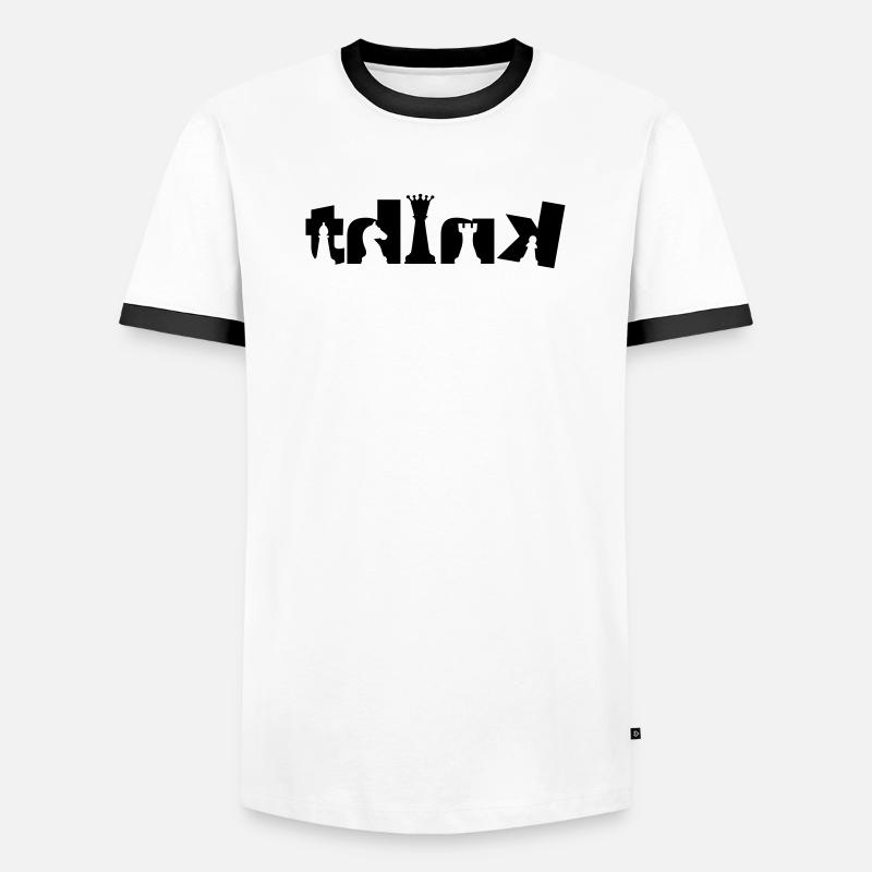 Think Chess - Men's Ringer Shirt - white/black